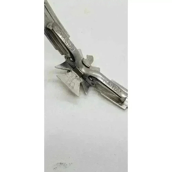 Vtg Hondo Clip Shirt Collar Tie Southwest Eagle & Rainbow Hematite Wil-Aren - Picture 3 of 5